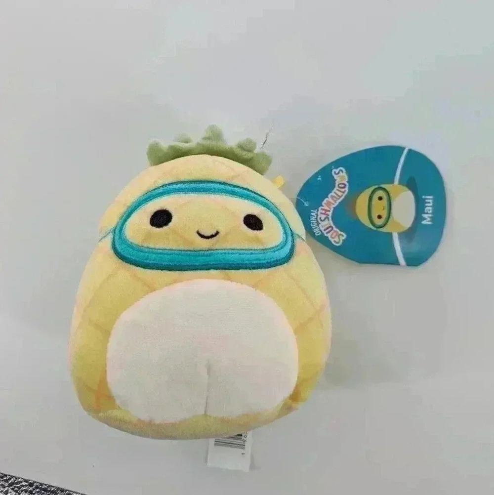 Squishmallows 5 inch Maui the Pineapple w/ Scuba GogglesNEW SUMMER 2023 Kellytoy